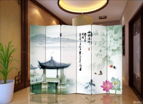 古代移动折叠屏风设计图片