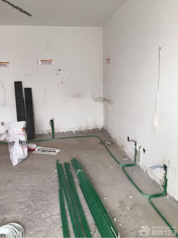 我们家已经做好的水电。