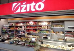 食品店面装修效果图 门头设计
