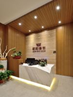 会所门面室内接待台设计装修效果图片