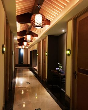 中式会所 吊灯装修效果图片