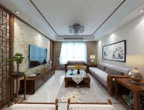 2020新中式客厅装修图鉴赏 2020电视墙壁纸效果图