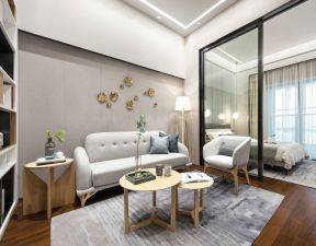 客厅卧室玻璃隔断 实木地板打蜡设计 2020客厅卧室玻璃隔断效果图