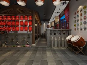  火锅店吊顶装修效果图 火锅店装修图片