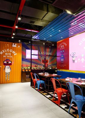 北京商场特色火锅店店面装修实景图