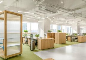 昆明办公室开放式办公区装修图片2023