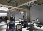 现代工业风格小型理发店装修效果图片