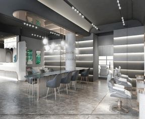 小型理发店门面装修设计效果图片