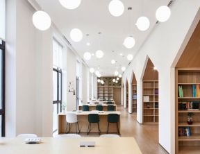 广州学校装修设计图片 图书馆装饰图片