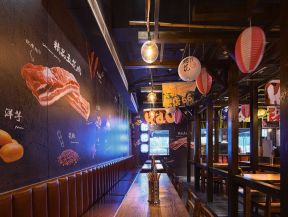 成都烤肉店墙面装修装饰效果图