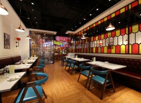 茶餐厅门面装修效果图 茶餐厅设计装修
