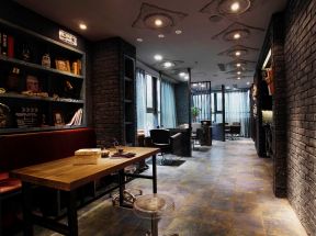 美发店装潢效果图 美发店装修风格效果图