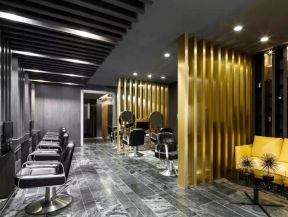 专业美发店店面隔断设计实景图