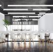 黑白简约风格办公室会议区设计效果图