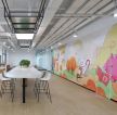 办公室茶水间彩绘背景墙装饰图片