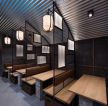 餐饮店卡座隔断装潢设计效果图