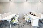 办公室办公桌隔断设计效果图