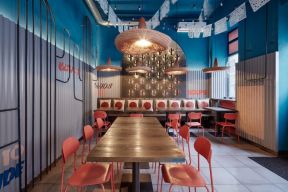 混搭风格餐饮店墙面设计效果图