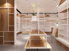 杭州零食店面展架装修设计效果图