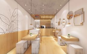 杭州奶茶店效果图  杭州奶茶店装修