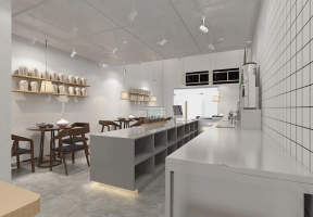 杭州奶茶店效果图  杭州奶茶店装修