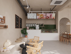 杭州奶茶店效果图 杭州奶茶店装修