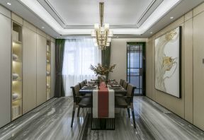 现代新中式餐厅装修设计效果图大全