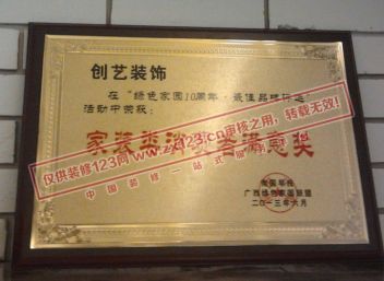 家装类满意奖