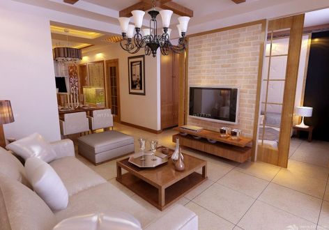 新民市格林康泉府75平米二居混搭风格