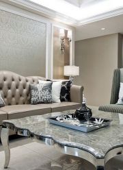 现代欧式混搭风格客厅装饰效果图欣赏