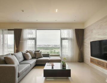 115平米房子客厅沙发摆放装饰装修效果图片