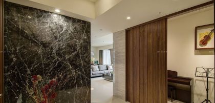 115平米房子石材墙面装修效果图片