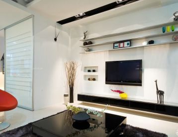 温馨小户型客厅电视墙装修设计效果图片