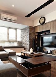 130平米简约风格木箱茶几装修效果图片