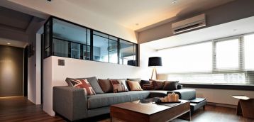 时尚家居深黄色木地板装修效果图片