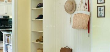 田园风格入门玄关鞋柜装修效果图