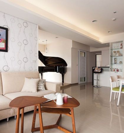 家装沙发背景墙墙纸装修效果图片