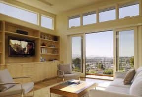 客厅连阳台效果图 客厅阳台门装修图