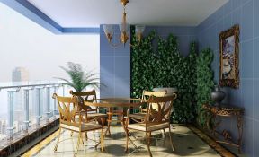 客厅阳台装修图 阳台餐厅
