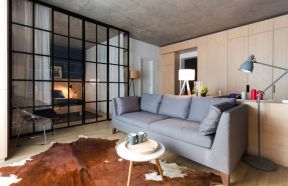 现代简约风格样板 黑色门框装修效果图片