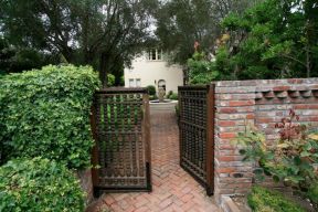 农村小别墅围墙大门 砖墙门框装修效果图片