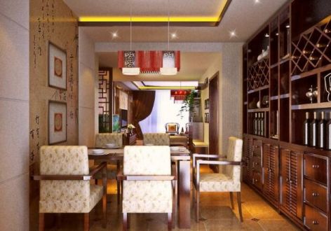 越秀园小区中式风格装修案例