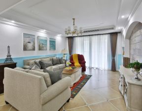 2020地中海风格客厅吊灯装修图片 地中海风格客厅装修效果图大全 