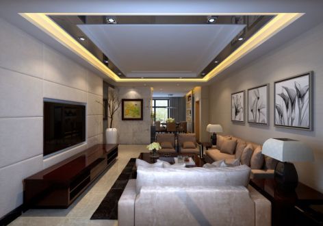 汇龙港150㎡简欧风格跃层四居室装修案例