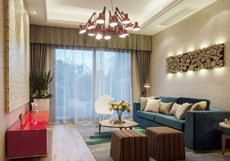 观岭8号100㎡北欧风格三居室装修案例