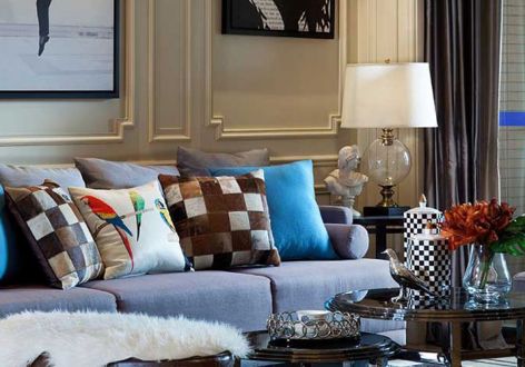 海赋外滩120㎡欧式风格三居室装修案例