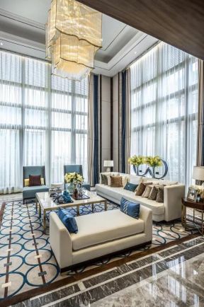 中空客厅装修效果图欣赏 2020复式楼中空客厅装修效果图 