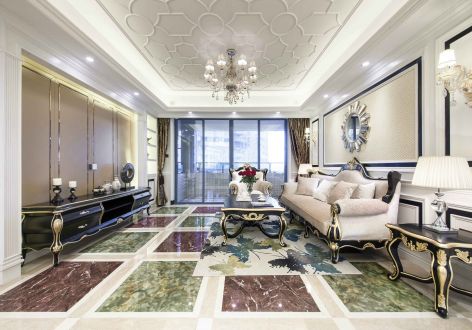 建昌小区120㎡欧式三居室装修案例