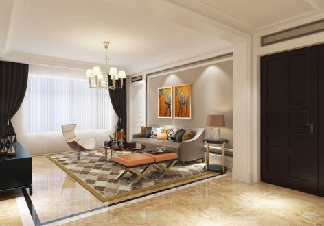 鑫美天地140㎡现代风格案例