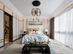 新中式吊灯图片 中式别墅卧室效果图